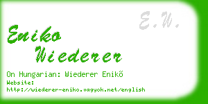 eniko wiederer business card